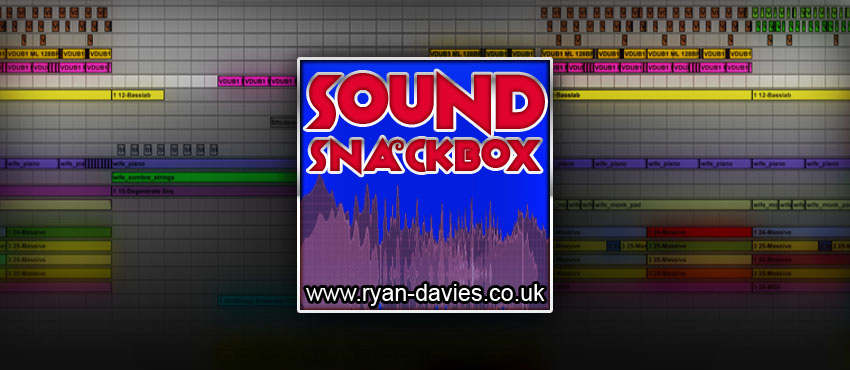The Logo for Sound Snackbox - A SFX Library by Ryan Davies